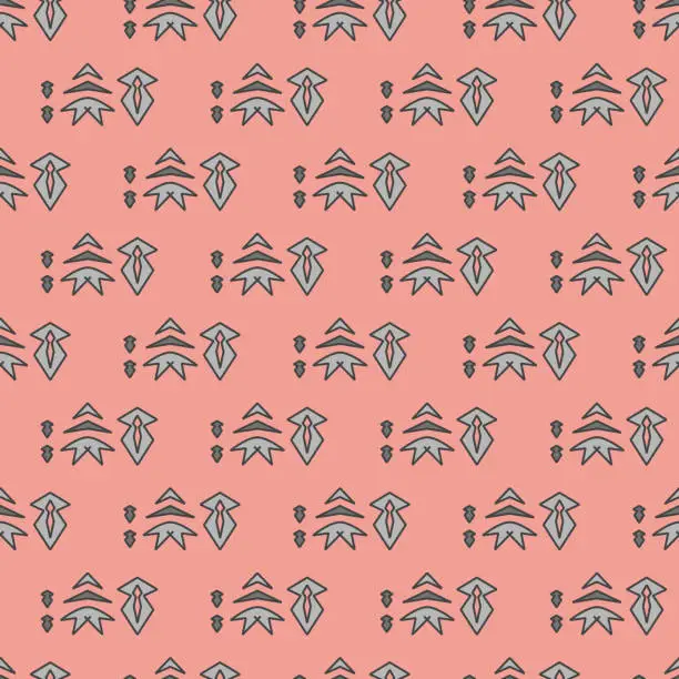 Vector illustration of Vector seamless geometric pattern in pink