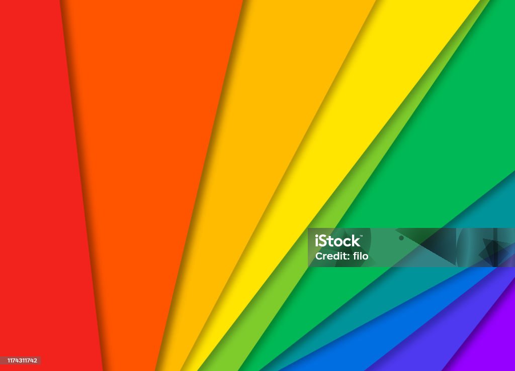 Pride Abstract Rainbow Colorful Paper Background Stock