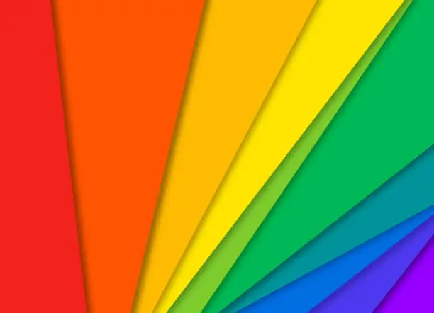 Vector illustration of Pride Abstract Rainbow Colorful Paper Background