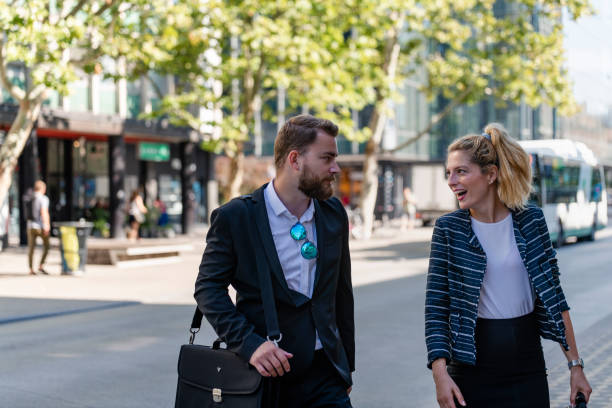 istock Business people talking on the street 1174323057