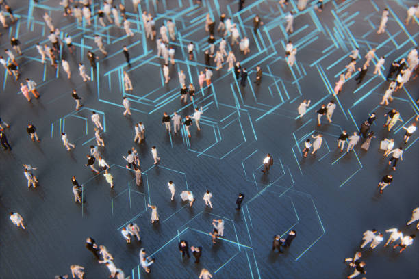 istock Concept of crowds of people and communication 1174326087