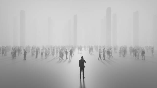 istock Concept of crowds of people and communication 1174326259