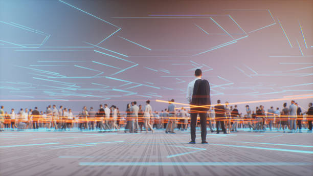 istock Concept of crowds of people and communication 1174326270