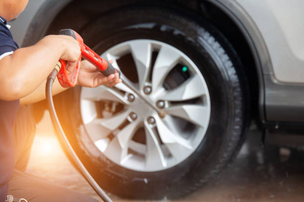 istock Washing car with soap. Close up concept. 1174334473