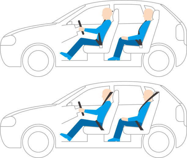 ilustrações de stock, clip art, desenhos animados e ícones de right hand drive.left hand drive vehicle. side view. vector material - back seat illustrations