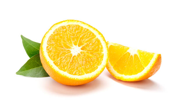 istock Orange fruit slice isolated on white background. Orange freshly on a white background. 1174338550