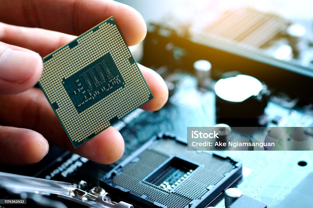 Hand Of Computer Engineering Brings Computer Cpu Processor Memory ...