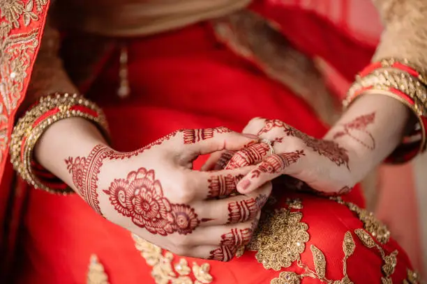 Cropped shot of an unrecognizable woman holding a ring in preparation for her wedding