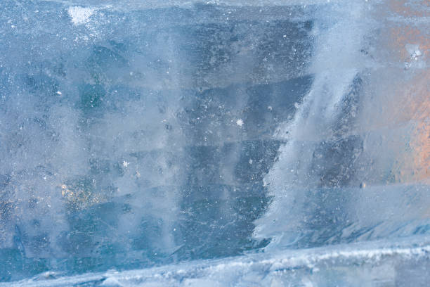 istock Abstract frozen water.Ice texture winter background 1174343498