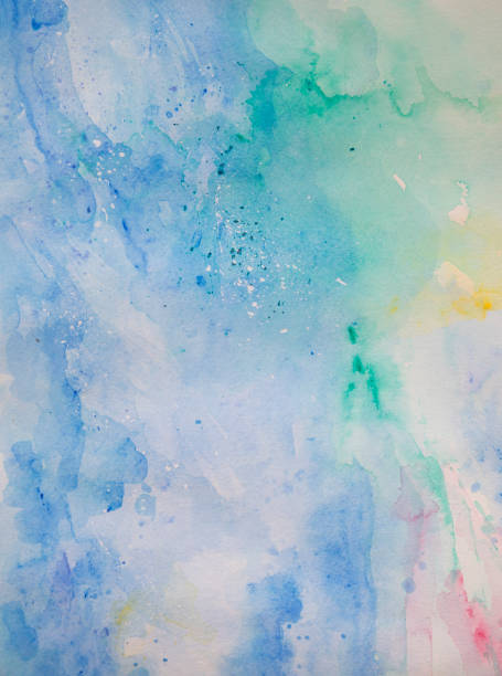 istock Colorful watercolor background with splashes 1174349228
