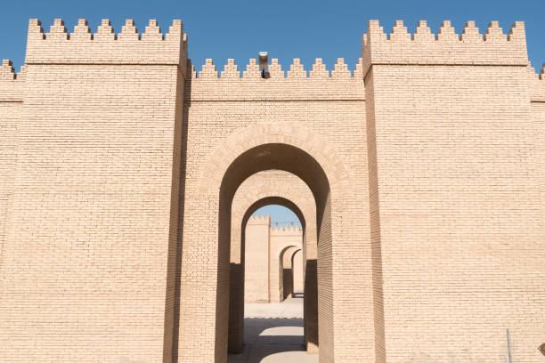 Ruins of Processional street of ancient Babylon, Hillah, Iraq