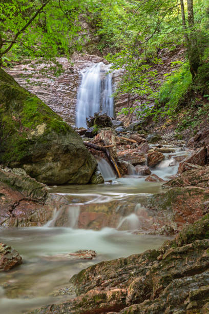 istock Waterfall in Schleifmuehlenklamm gorge in Unterammergau 1174355994
