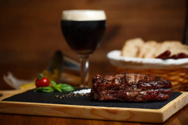 shank, a meat medallion on a served table