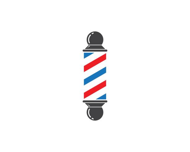 barber pole icon vector illlustration barber pole icon vector illlustration design barber illustrations stock illustrations