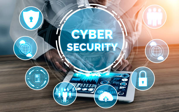 Cyber Security and Digital Data Protection Concept stock photo