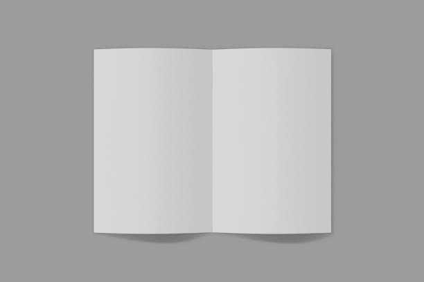 istock Mockup vertical booklet, brochure, invitation isolated on a grey background with soft cover and realistic shadow. 3D rendering. 1174369314