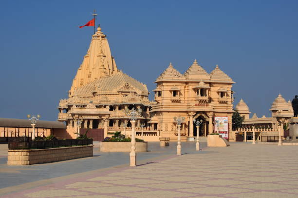 Somnath Temple, Facade, Gujarat The Somnath Temple Facade, Western coast of Gujarat, India gujarat stock pictures, royalty-free photos & images