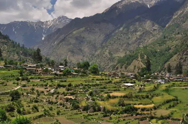 Urgam village, landscape of Himalayan village