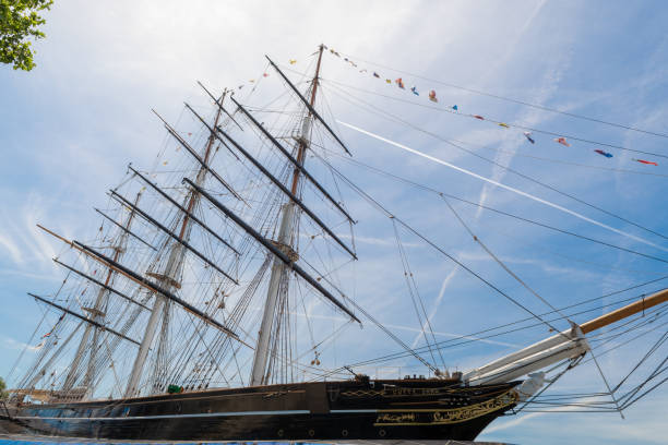 グリニッジのカティ・サーク - traditional culture tall ship mast sailing ship ストックフォトと画像