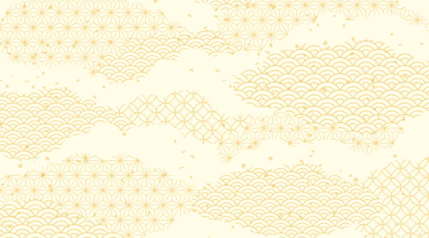 A beautiful pattern of Japan A beautiful pattern of Japan tradition illustrations stock illustrations