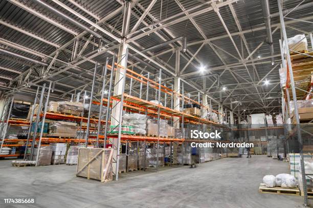 Large Hangar Warehouse Industrial And Logistics Companies Stock Photo - Download Image Now