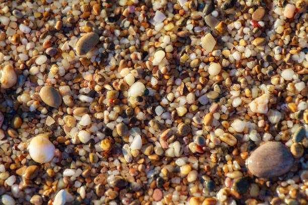 istock sea pebbles colored granite on the beach 1174386894