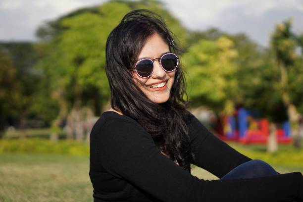 istock Happy woman with goggles 1174387060