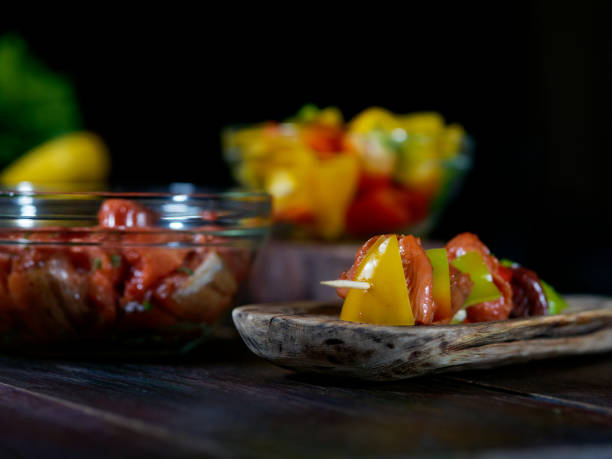 istock Salmon skewers 1174392039