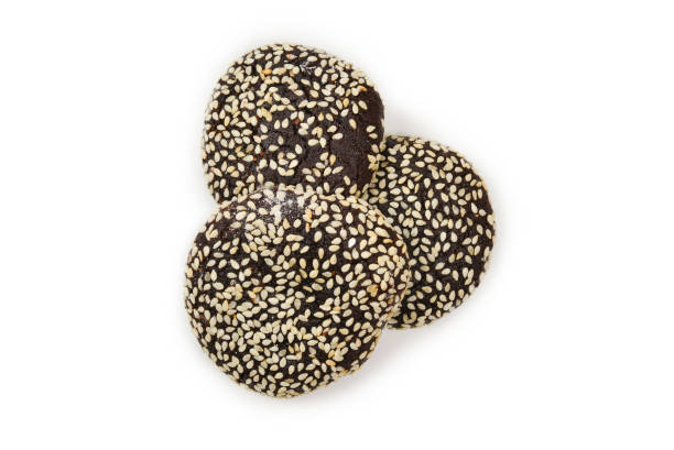 istock Chocolate cookies isolated on white background. 1174396912