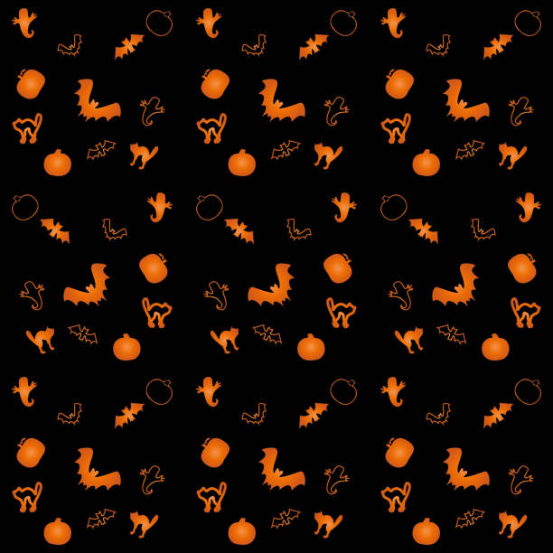 Halloween seamless background, part 2 vector art illustration