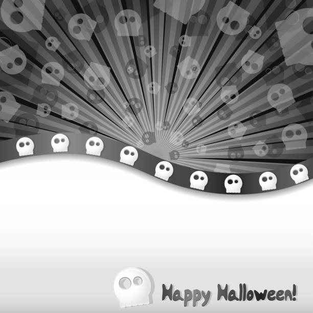 Halloween background, part 1 vector art illustration