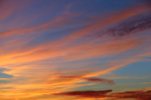 istock Orange sunset before night. Twilight with bright sunset. Evening landscape 1174398809