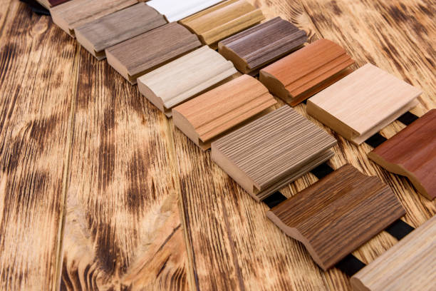 istock Wooden sampler on dark background close up 1174409572
