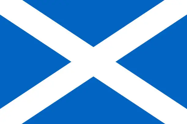Vector illustration of Vector flag of Scotland Eps 10 Vector illustration. The Saltire