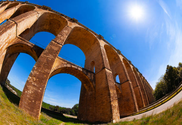 istock Chaumont viaduct railway bridge against blue sky 1174412084