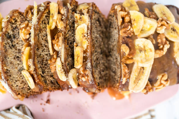 istock Sliced loaf of banana nut bread 1174413855