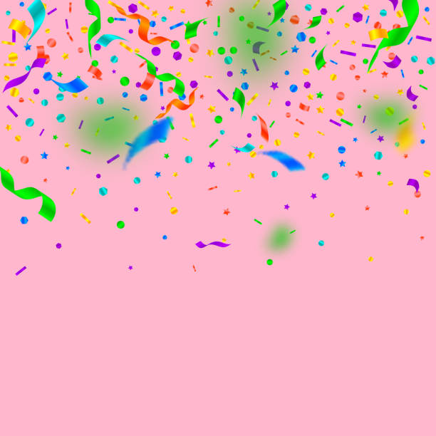 istock Streamers and confetti. Festive tinsel and foil ri 1174414435
