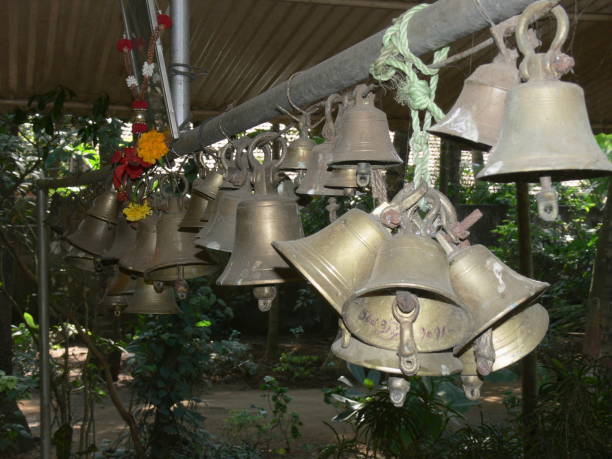 istock Row of temple bells, Maharashtra, India 1174418556