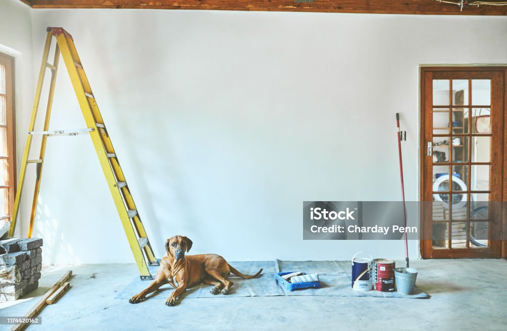 Thinking of remodeling your home? Shot of an empty room undergoing renovations Home Interior Stock Photo