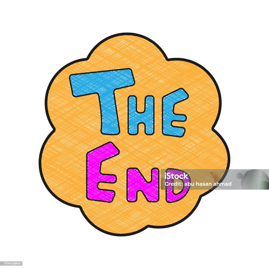 The End Design Vector With Texture Stock Illustration - Download Image ...