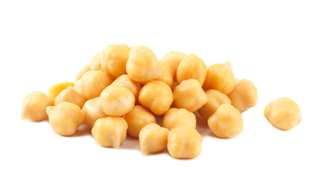 chickpeas isolated on a white background. food