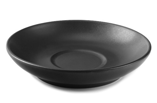 black bowl isolated on a white background