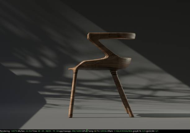 istock Modern designed wooden chair 1174432359