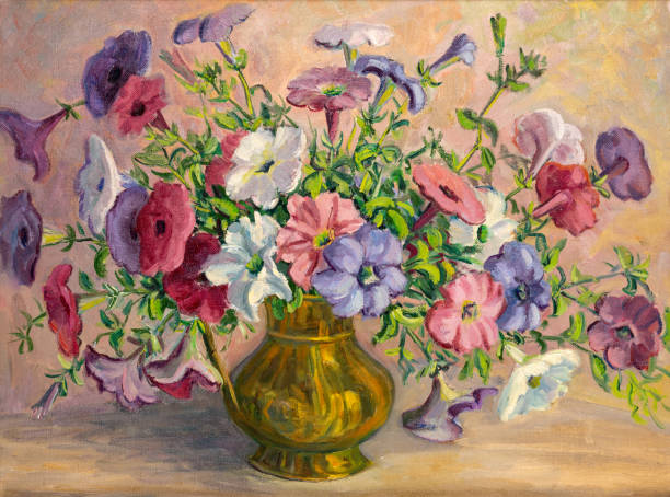 istock Flowers in a Vase Vintage Oil Painting 1174433423