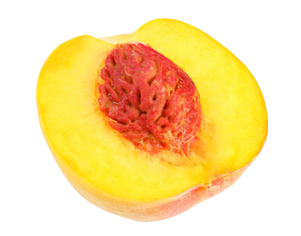 istock peach fruit slices isolated on white background 1174434980