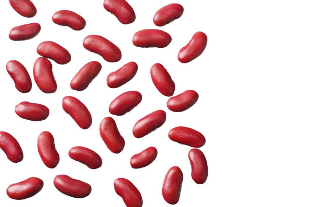 istock red kidney beans isolated on white background. top view 1174435020