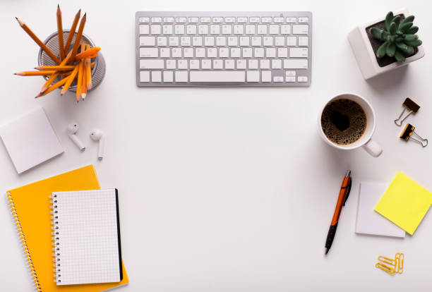 istock Workplace in modern office with new 2020 fashion interior 1174439869
