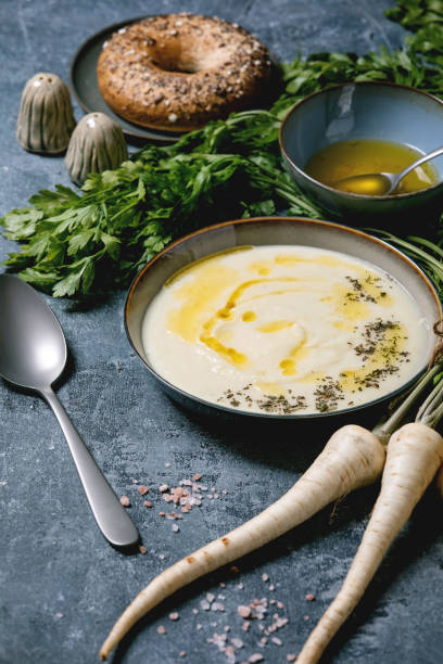 istock Parsnip soup with butter sauce 1174439994