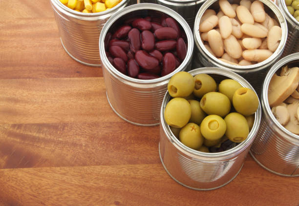 istock Many cans of preserved food 1174440148