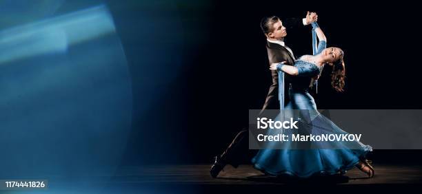 Ballroom Dancing Couple Standard Waltz Oversway Background Stock Photo -  Download Image Now - iStock